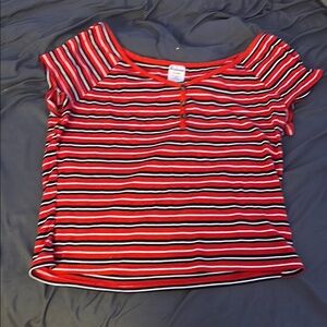 Red Striped Women's Top